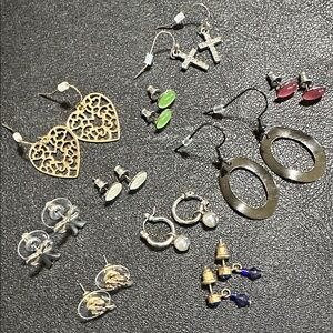 18.  Ten Pair Pierced Earring Bundle